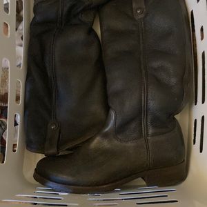 Frye fur lined, nubuck tall boots